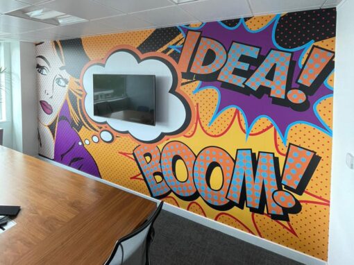 Bespoke Printed Wallpaper and Wall Art – Phoebus Office Refurbishment