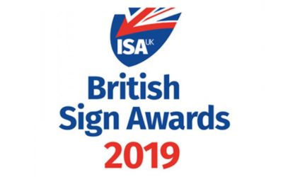 We’re nominated for British Signs Awards with a scheme for another graphics body!